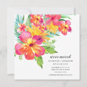 Hibiscus tropical Faire-part de mouvement floral (Devant)