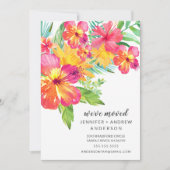 Hibiscus tropical Faire-part de mouvement floral (Devant)