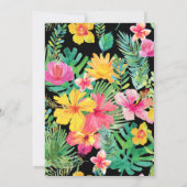 Hibiscus tropical Faire-part de mouvement floral (Dos)