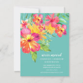 Hibiscus tropical Faire-part de mouvement floral (Devant)