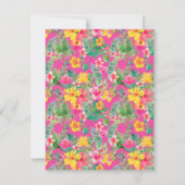 Hibiscus tropical Faire-part de mouvement floral (Dos)