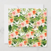 Hibiscus tropical Faire-part de mouvement floral (Dos)