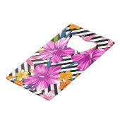 Hibiscus tropical, feuilles de palmiers, géométriq (Dos Angle)