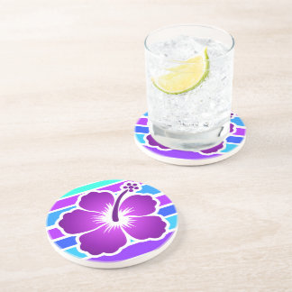 Hibiscus Tropical Flower drink onderzetter - paars