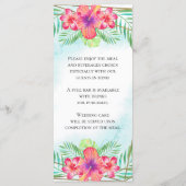 Hibiscus Tropical Flower Watercolor Beach Menu (Dos)