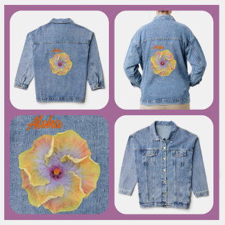 Hibiscus tropical jaune et Lilac Aloha hawaïen