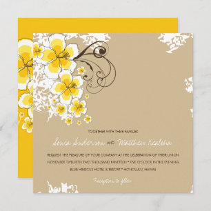 Hibiscus tropical Jaune Luau Beach Invitation de m
