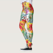 Hibiscus tropical Leggings Motifs d'été (Gauche)