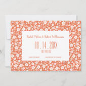Hibiscus Tropical Peach Wedding Save The Date (Voorkant)