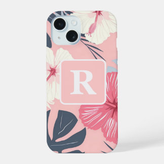 Hibiscus tropical personnalisé Monogramme