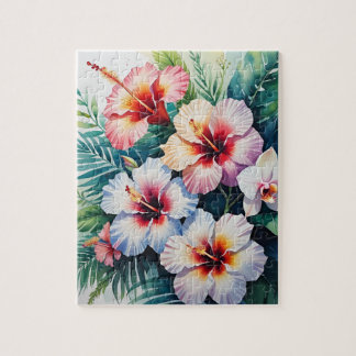 Hibiscus tropical Puzzle floral