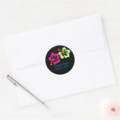 Hibiscus tropical - Stickers Cercle Mariage (Enveloppe)