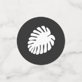 Hibiscus tropicaux en Confetti de table noire (Petit recto)