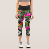 Hibiscus tropicaux Fleur Capri Leggings (Recto)