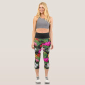 Hibiscus tropicaux Fleur Capri Leggings (Recto)
