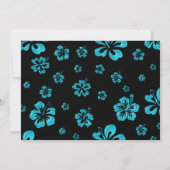 Hibiscus tropicaux turquoises Invitation noire flo (Dos)