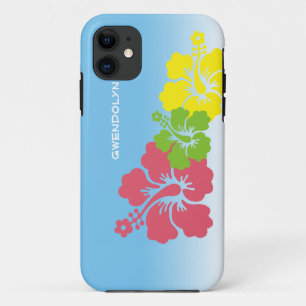 Hibiscus tropische bloemen bloesem trio Hawaiaans iPhone 11 Hoesje