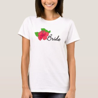Hibiscus tropische bruid t-shirt