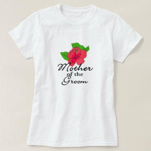 Hibiscus Tropische Moeder van de Bruidegom T-shirt