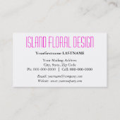 hibiscus tuin visitekaartje (Achterkant)