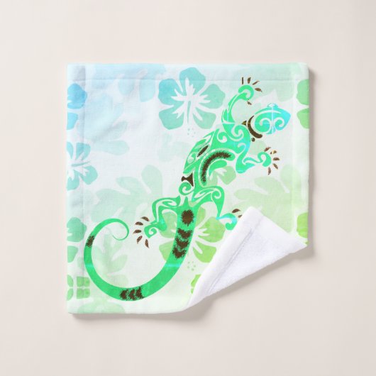 Hibiscus vert Gecko (Gant de toilette)