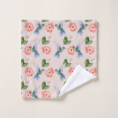 Hibiscus Vert rose rouge rose (Gant de toilette)