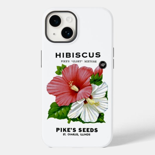 Hibiscus Vintage Seed Packet Coque-Mate coque ipho (Verso)