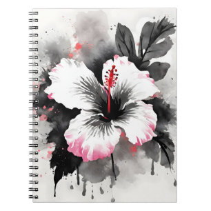 Hibiscus - Watercolor bloemen Notitieboek