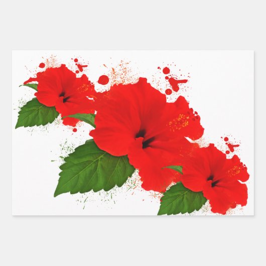 Hibiscus wrapper inpakpapier vel (Voorkant)
