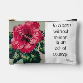 Hibiscus zachte pastelbloem pixel art etui