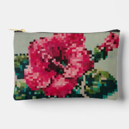 Hibiscus zachte pastelbloem pixel art etui