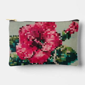 Hibiscus zachte pastelbloem pixel art etui