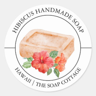 Hibiscus zeep label