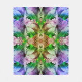 Hibiscusbloem Abstract gestrest Fleece Deken (Voorkant)