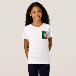 Hibiscusbloem met 2 Tiger Basic Donker T-shirt