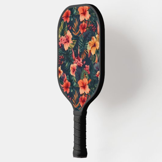 Hibiscusbloemen, een tropisch bloemmotief pickleball paddle (Links)