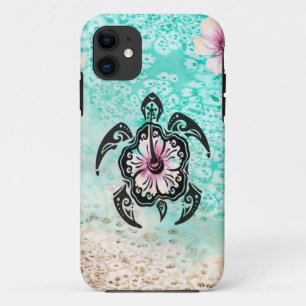 hibiscusschildpad iPhone 11 hoesje