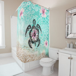 hibiscusschildpad douchegordijn