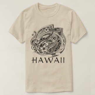 HIBISICUS POLYNESIAANSE STAM HAWAII Blauw T-shirt