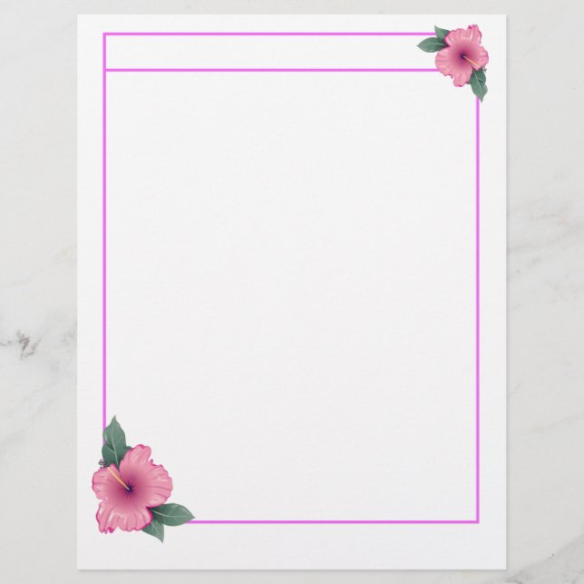 hibiskusbriefhoofd (Voorkant)