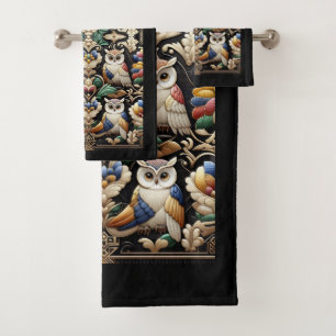 Hibou arc-en-ciel Art Déco