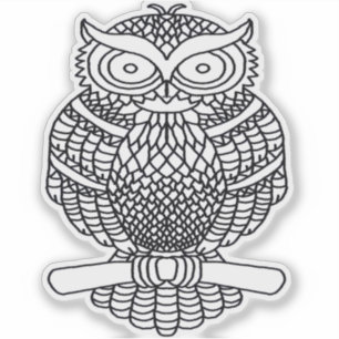 Hibou - Autocollant