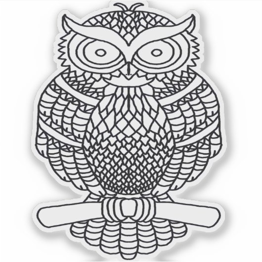 Hibou - Autocollant (Devant)