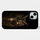 Hibou aux yeux ambre doré Black 4 Luxe (Verso Horizontal)