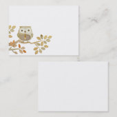 Hibou avec la cravate dans le carte de visite (Devant / Derrière)