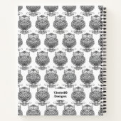 Hibou (blanc) - Cahier (Dos)