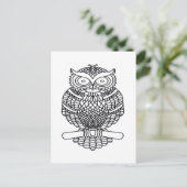 Hibou (blanc) - Carte postale (Debout devant)