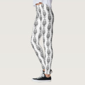 Hibou (blanc) - Leggings (Gauche)