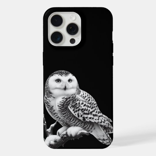 Hibou Blanc Majestueux Perché (Verso)
