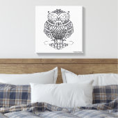 Hibou (blanc) - Toile (Insitu(Chambre))